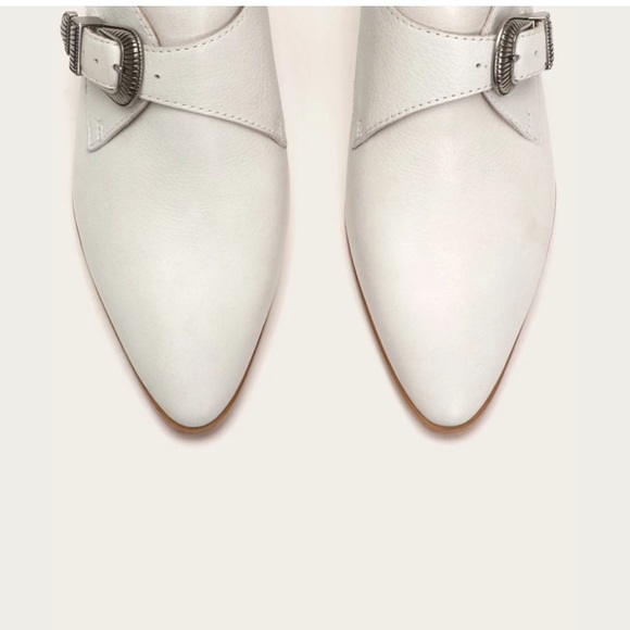 Frye white Ellen Buckle Monk leather western short bootie - Picture 5 of 15